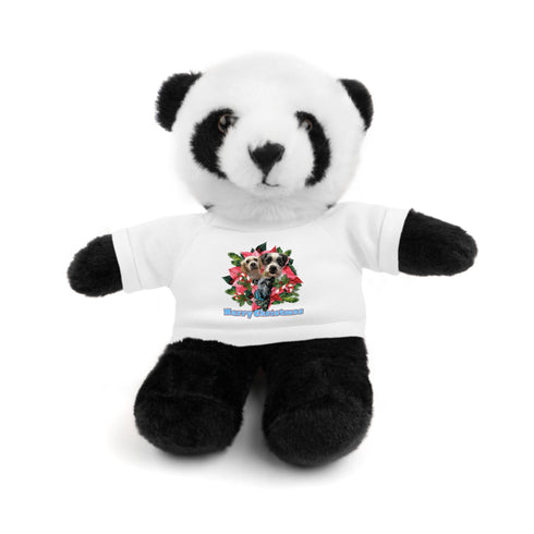 Custom Photo Festive Poinsettia Stuffed Animals with Tee